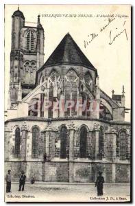 Old Postcard Villeneuve sur Yonne The apse of the Church