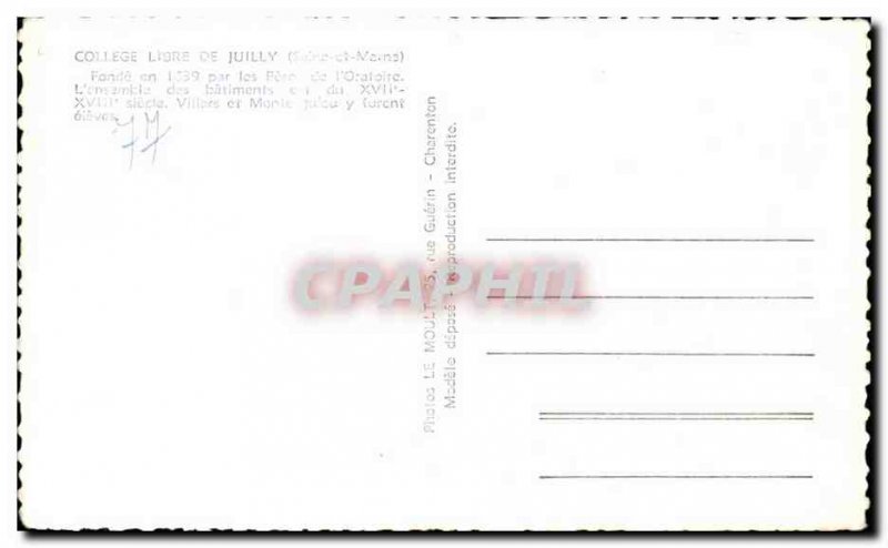 Postcard Modern College Royalty Juilly