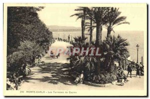 Old Postcard Monte Carlo Casino Terraces