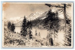 c1920's Emerald Bay Mountains View Lake Tahoe California CA RPPC Photo Postcard 