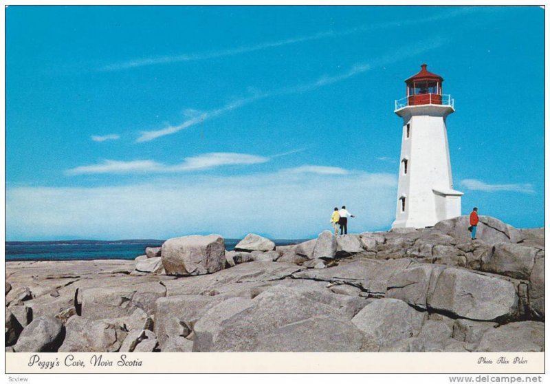 Lighthouse ,Peggy's Cove , Nova Scotia , Canada , 50-70s