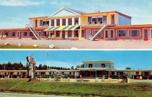 BELFAST, ME  Maine  OCEAN VIEW AND GULL MOTEL-Multi View  Roadside 1962 Postcard