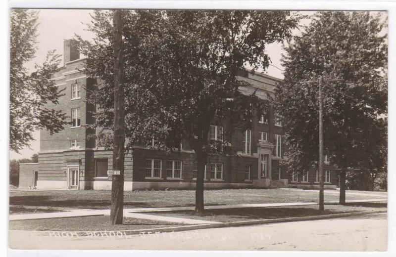 High School Jefferson Iowa 1920s RPPC postcard