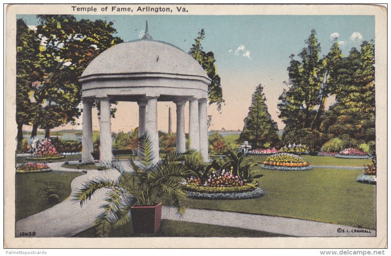 Flower Gardens, Temple of Fame, Arlington, Virginia 1900-10s