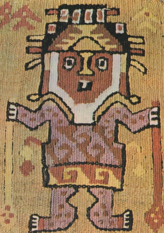 Chumpi Tejido De Algodon Chancay Culture Peru Tapestry Postcard