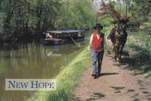 Mule Driver Pulling Delaware Canal Boat New Hope Pennsylvania