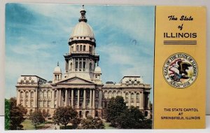 Springfield Illinois State Capitol 1973 to Chambersburg Pa Postcard E16