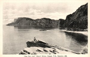 Quebec Canada, Cap Bon Ami Grand Greve Gaspe Vintage Postcard c1920