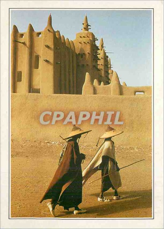 Postcard Modern Mali Djenne mosque clay