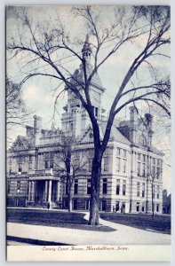 Marshalltown Most Beautiful Courthouse~Blue Tint~Portrait~Clocktower c1910 Delft