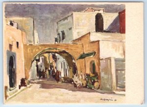 TRIPOLI Libya artist signed Massimo Quaglino 4x6 Postcard