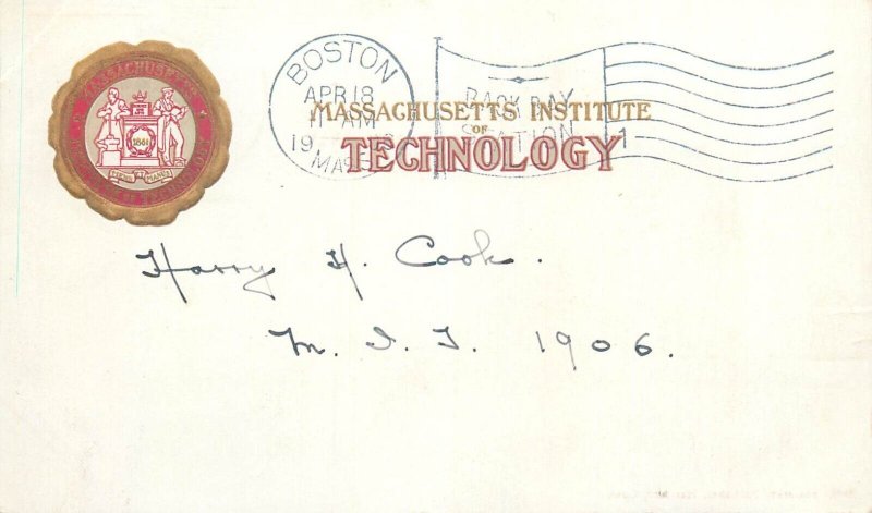 Top rare lot american universities greetings 1905-1908 Harvard studentika seals 