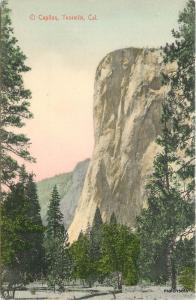 C-1910 El Capitan Yosemite California Hand Colored postcard Rieder 9343