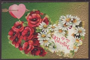 To My Valentine,Hearts,Flowers Postcard 