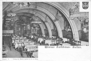 Austria Vienna Wiener Rathhaus Keller Restaurant postcard C312
