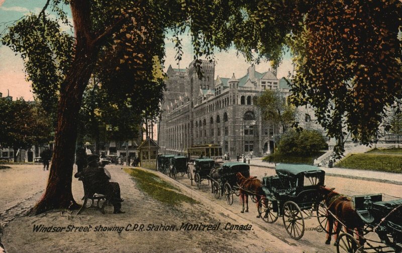 Vintage Postcard Victoria Square Monument Montreal Canada International Fine Art