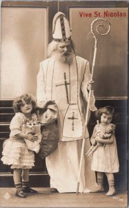 Groeten van Sint Niklaas Saint Nicolas Vintage RPPC C099