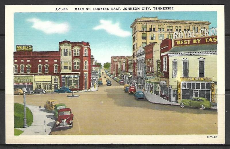 Tennessee, Johnson City - Main St Looking East - [TN-019]