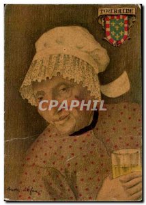 Postcard Touraine Old Woman