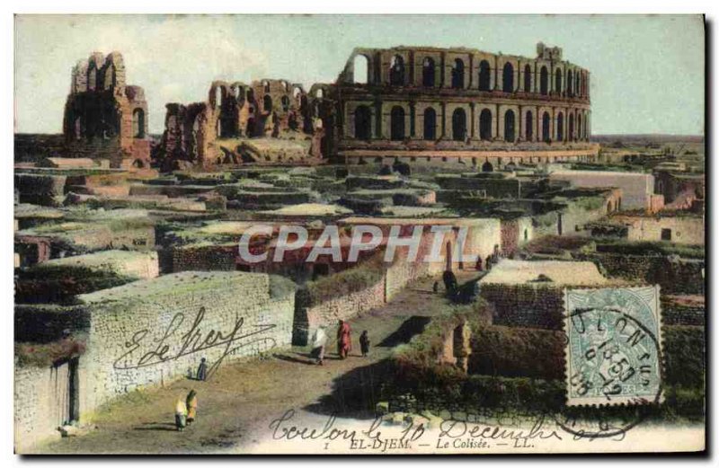 Old Postcard El Jem Le Colisee