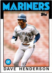 1986 Topps Baseball Card Dave Henderson New York Mets sk10718