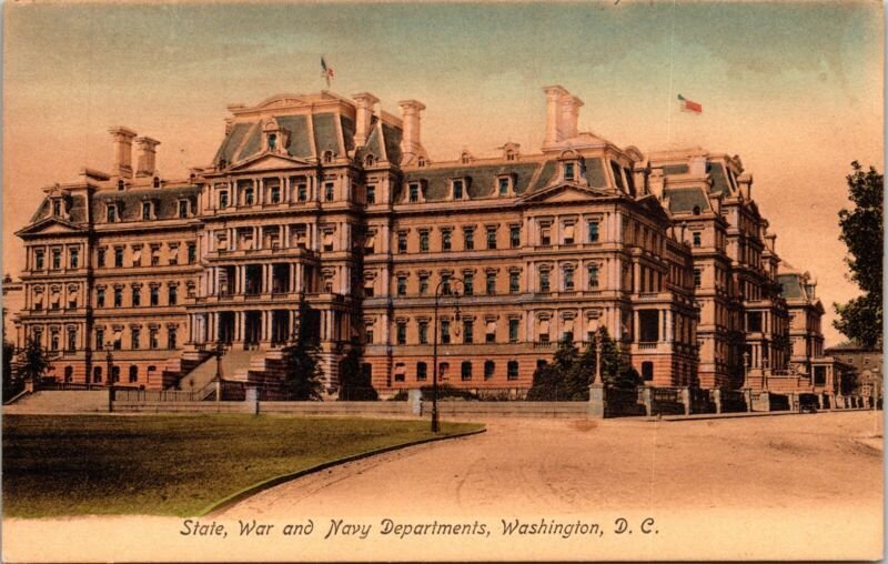 State War Navy Departments Washington DC Antique Postcard DB UNP Unused Germany