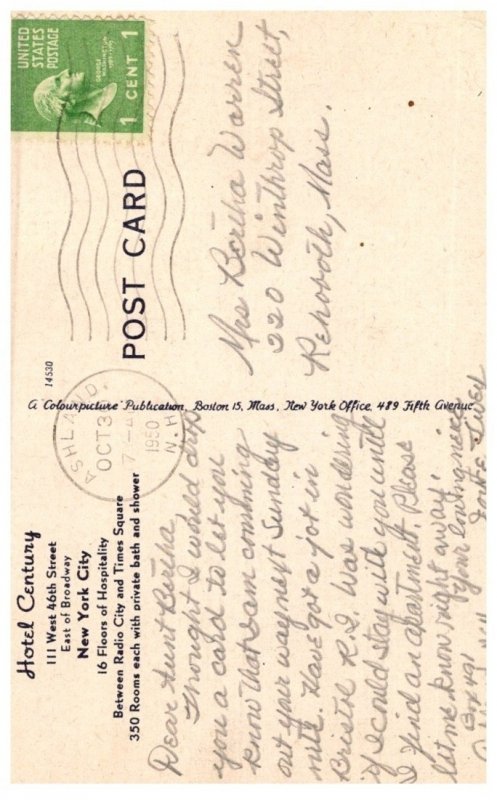 New York City ,  Hotel Century