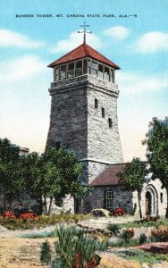 Bunker Tower Mount Cheaha State Park Near Talladega Alabama AL Vintage Postcard