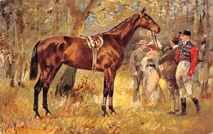 Misc Artist Signed Horse Racing Unused 