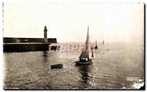 Old Postcard Binic Departure for fishing boat