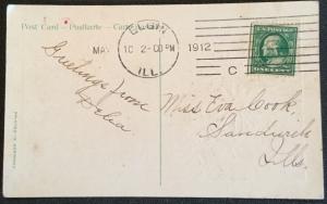 Postcard Used Birthday Flowers/Bee LB