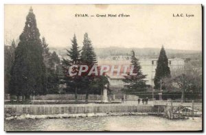 Old Postcard Evian Hotel D & # 39Evian