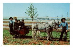 PA - Amish/Mennonite Culture. Amish Children, Ponies & Cart