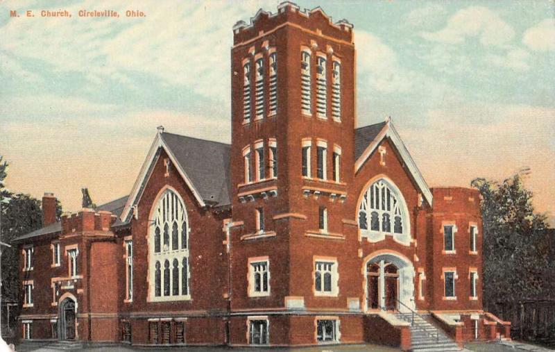 Circleville Ohio Methodist Episcopal Church Antique Postcard J40314