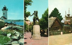 Lore Massachusetts, Sand-Warmed Beaches Verdant Hills Jewelled Lakes Postcard