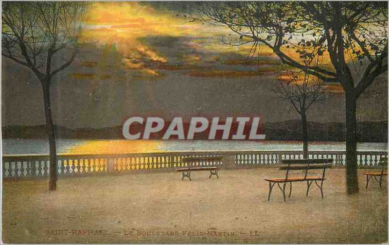 Postcard Old Saint Raphael Boulevard Felix Martin