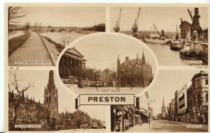 Lancashire Postcard - Views of Preston   BH749