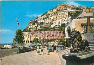 Modern Postcard Positano Panorama Lion