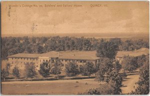 Women's Cottage, Soldiers' & Sailors' Home, Quincy, Illinois 1910 Postcard