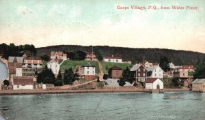 Vintage Postcard 1908 Gaspe Village Province of Quebec From Water Front Canada