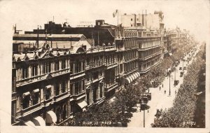 RPPC Avenida de Mayo, Buenos Aires, Argentina 1923 Vintage Postcard