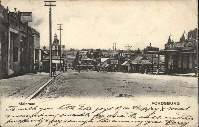 Fordsburg Johannesburg Street Scene Main Road c1905 Used Postcard