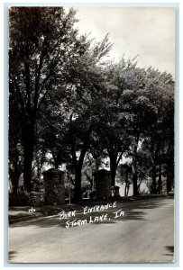 c1950's Park Entrance Storm Lake Iowa IA RPPC Photo Unposted Vintage Postcard