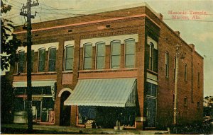 c1910 Postcard; Masonic Temple & Dry Goods Store, Marion AL Perry Co. Unposted