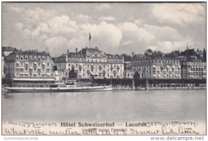 Switzerland Lucerne Hotel Schweizerhof 1910