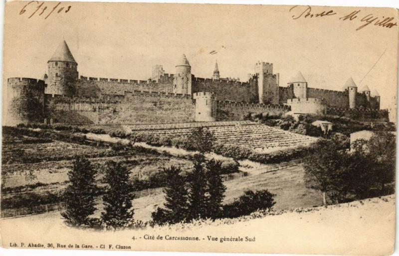 CPA Cité de CARCASSONNE-Vue générale Sud (260970)