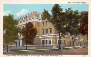 Bloomington Illinois 1930s Postcard Consistory Temple