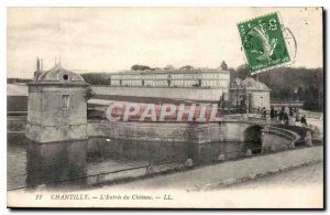 Old Postcard Chantilly the Entree du Chateau