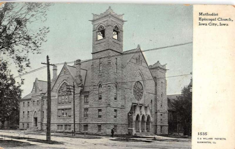 Iowa City Iowa Methodist Episcopal Church Antique Postcard K94035