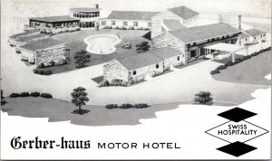 Postcard Gerber-Haus Motor Hotel in Fort Wayne, Indiana~135592